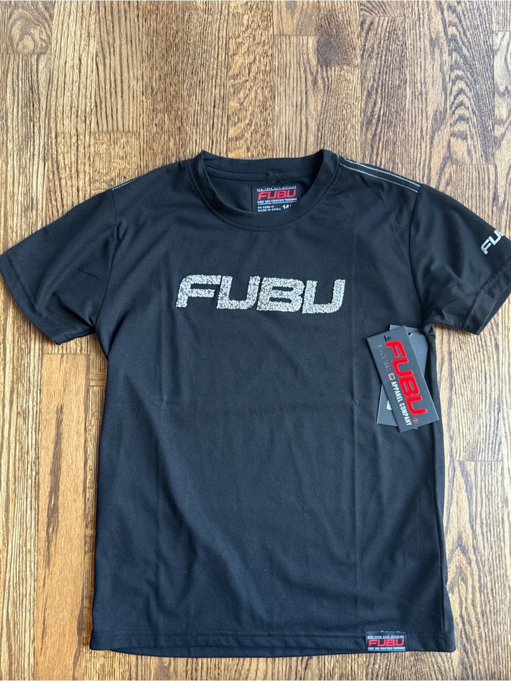 FUBU Black Short-Sleeve Logo Tee